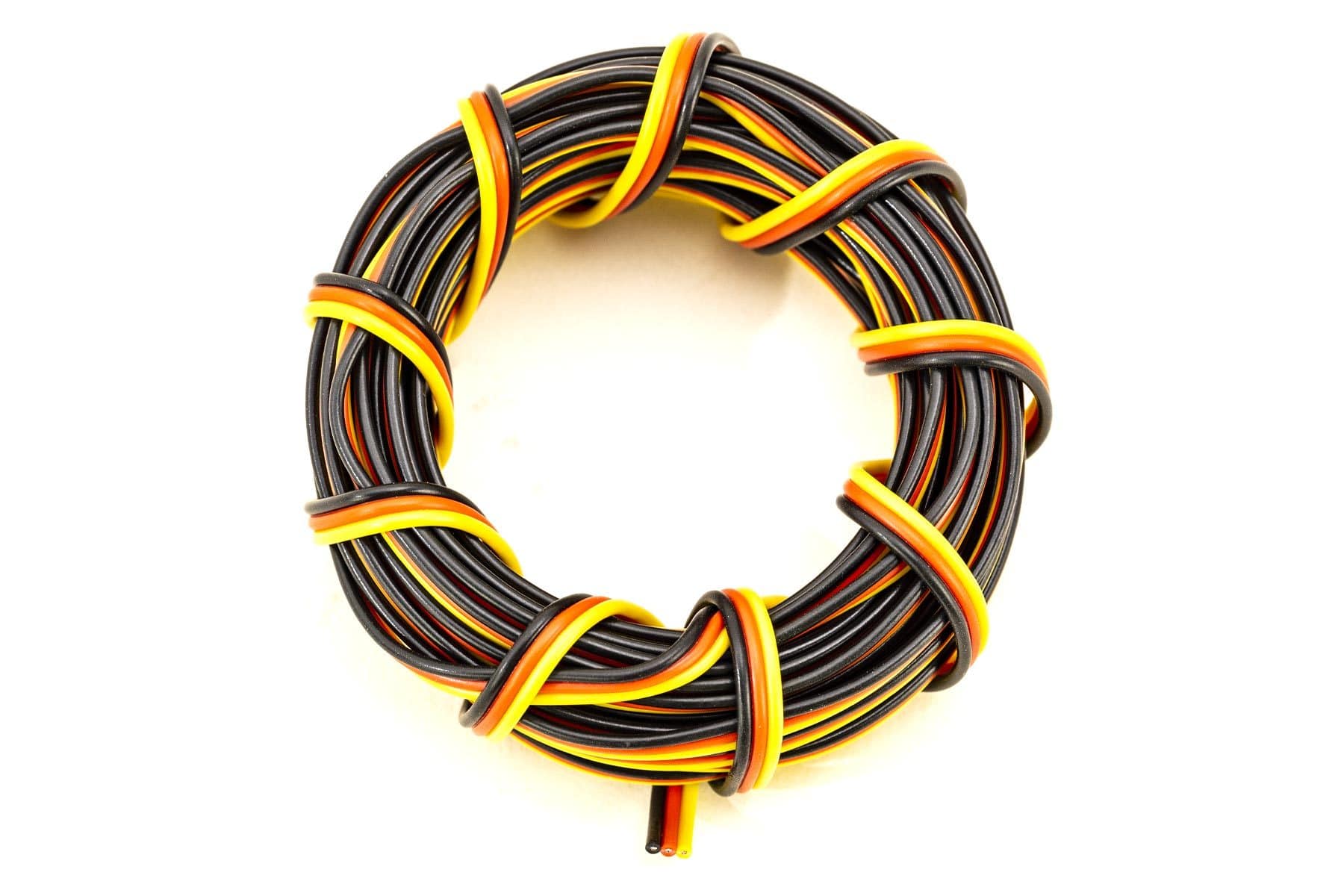 BenchCraft 26 Gauge Flat Servo Wire - Yellow/Red/Black (5 Meters) BCT5003-026