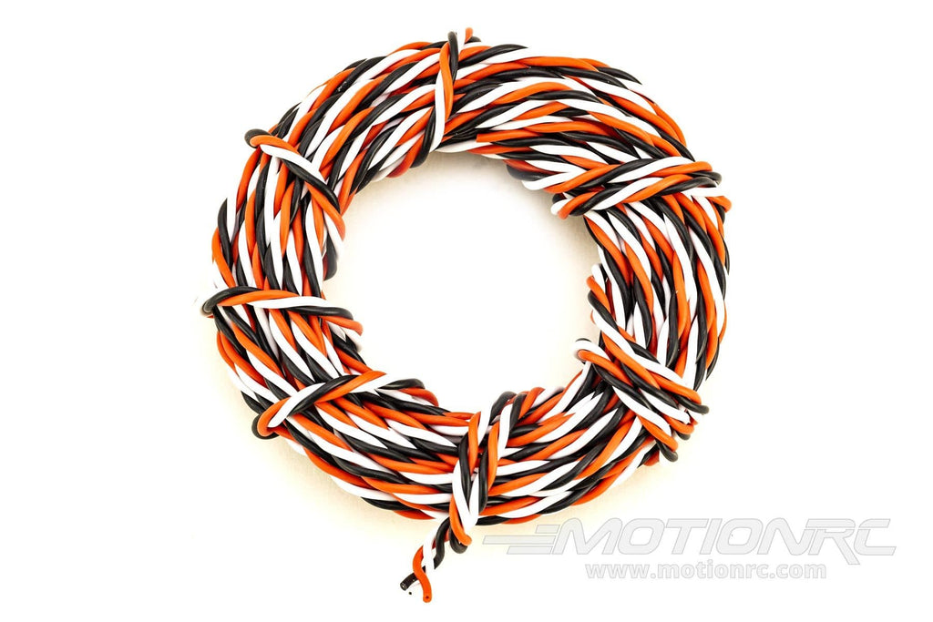 BenchCraft 26 Gauge Twisted Servo Wire - White/Red/Black (5 Meters) BCT5003-008