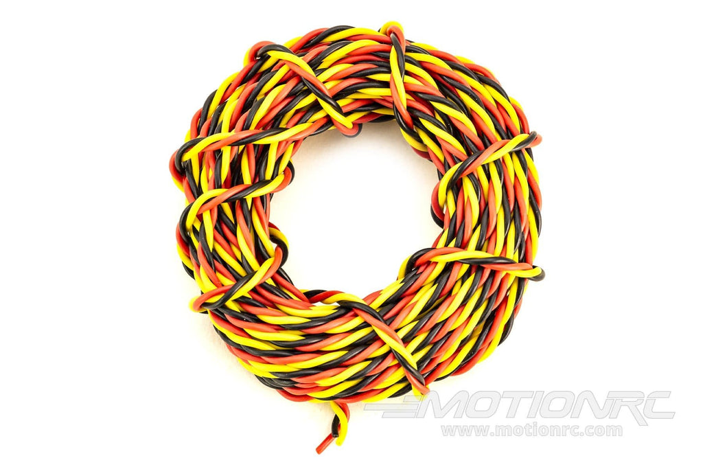 BenchCraft 26 Gauge Twisted Servo Wire - Yellow/Red/Black (5 Meters) BCT5003-004