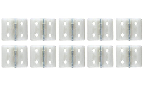 BenchCraft 27mm x 36mm Nylon Pinned Hinges - White (10 Pack) BCT5044-014