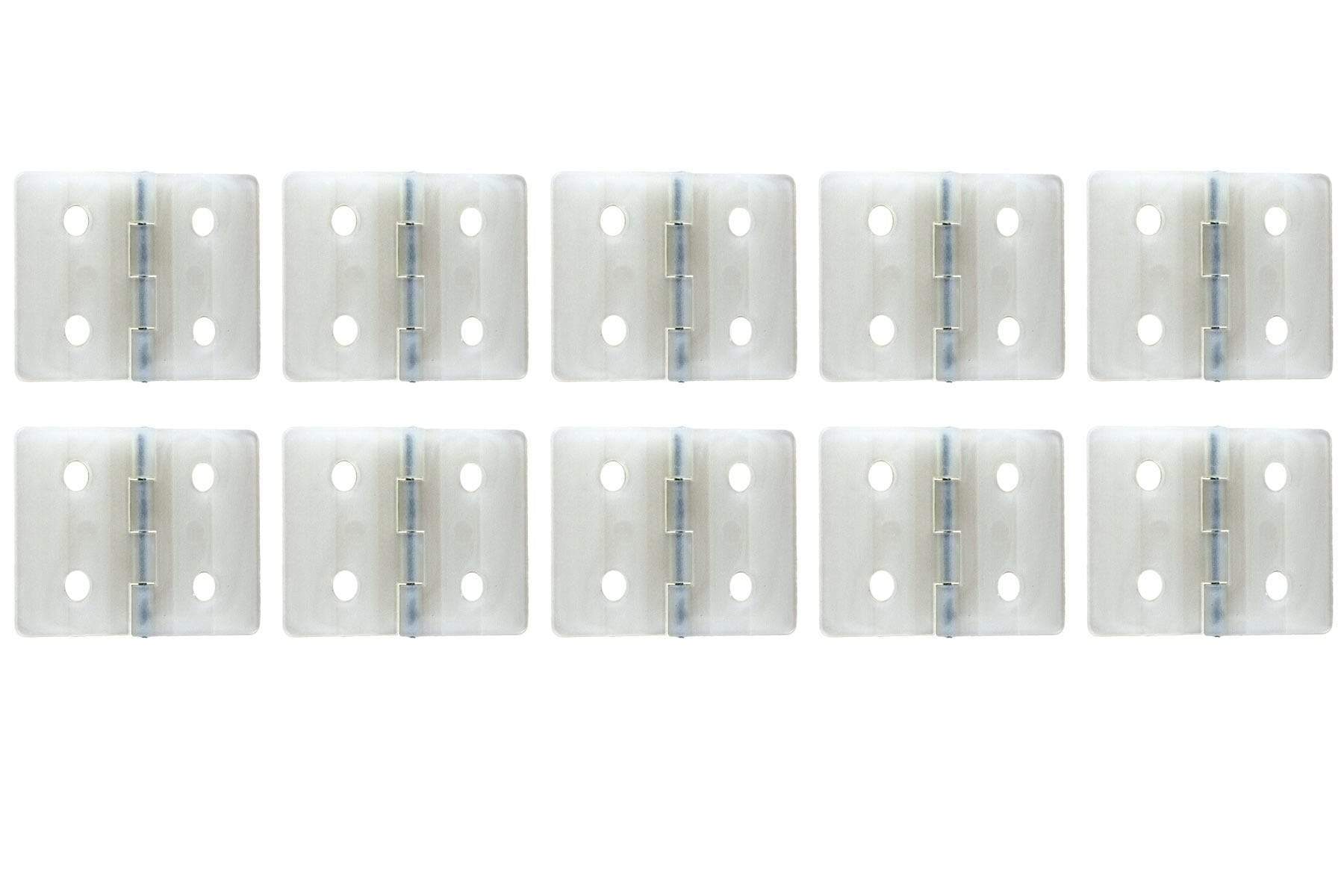 BenchCraft 27mm x 36mm Nylon Pinned Hinges - White (10 Pack) BCT5044-014