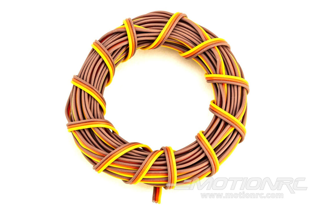 BenchCraft 28 Gauge Flat Servo Wire - Brown/Red/Orange (5 Meters) BCT5003-022