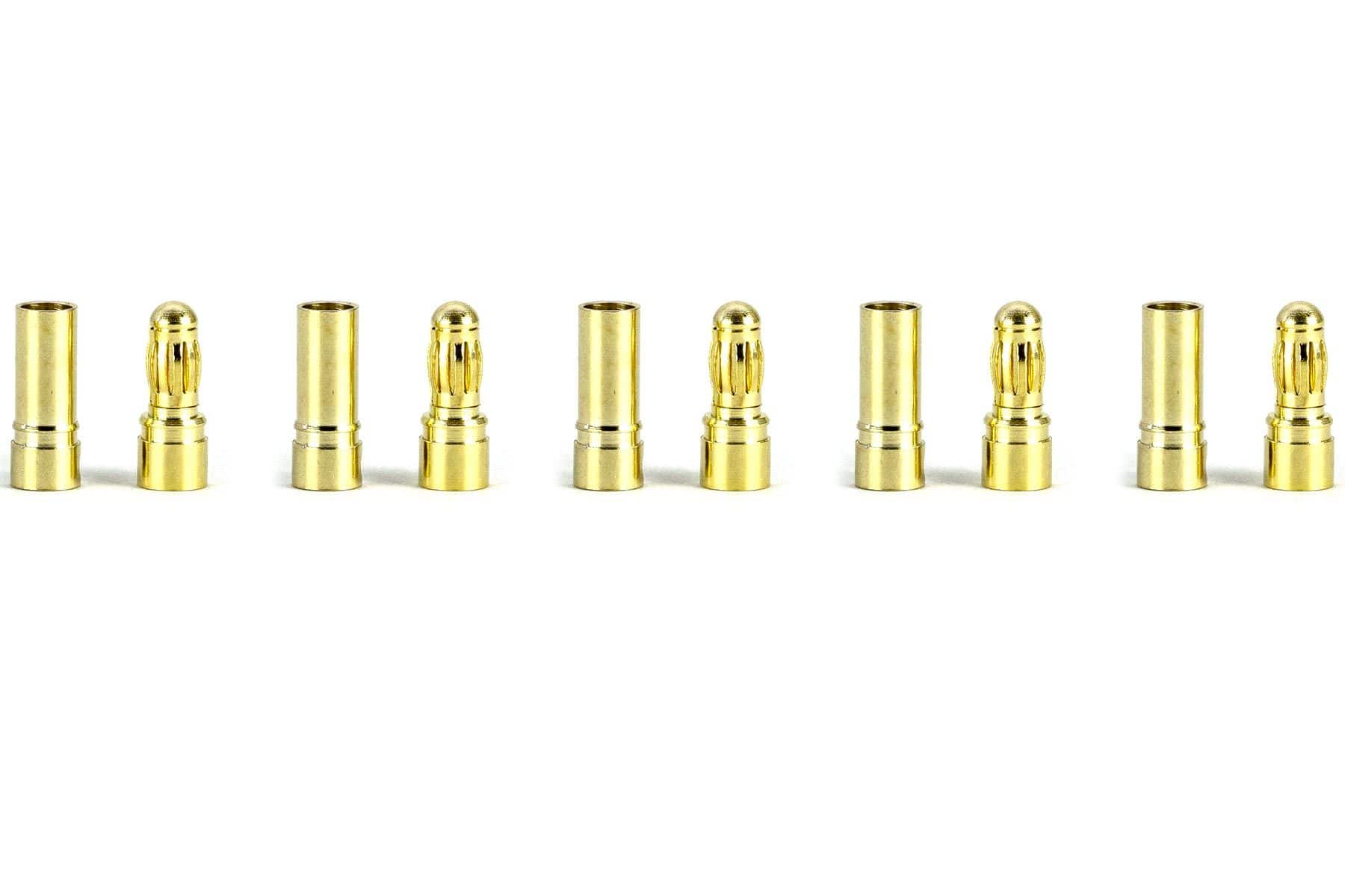 BenchCraft 3.5mm Gold Bullet ESC and Motor Connectors (5 Pairs) BCT5062-025