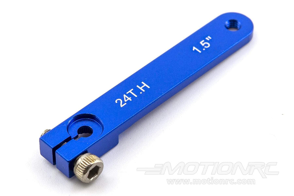 BenchCraft 38mm (1.5") Aluminum 24T Hitec Servo Arm - Blue BCT5011-027