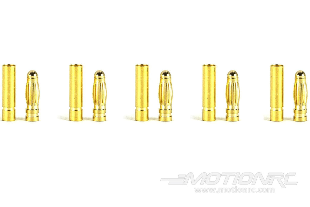 BenchCraft 3mm Gold Bullet ESC and Motor Connectors (5 Pairs) BCT5062-023