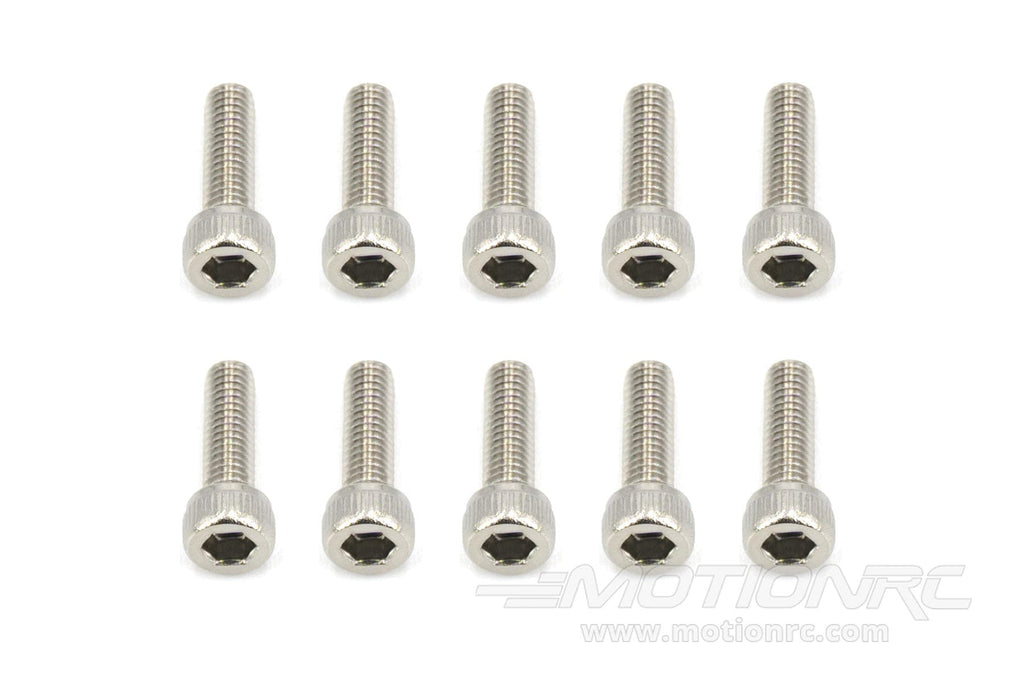 BenchCraft 3mm x 10mm Stainless Steel Machine Hex Screws (10 Pack)