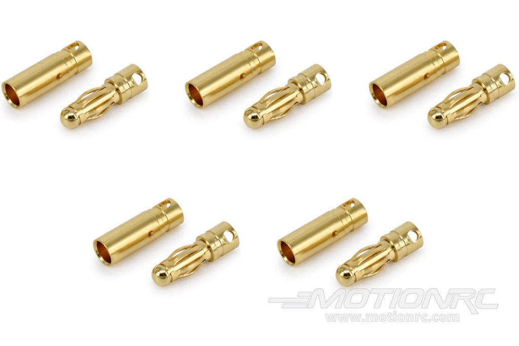 BenchCraft 4mm Gold Bullet ESC and Motor Connectors (5 Pairs) BCT5062-027