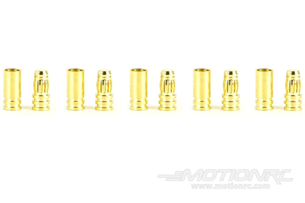 BenchCraft 5mm Gold Bullet ESC and Motor Connectors (5 Pairs)