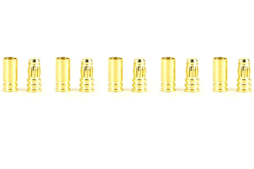 BenchCraft 5mm Gold Bullet ESC and Motor Connectors (5 Pairs) BCT5062-029
