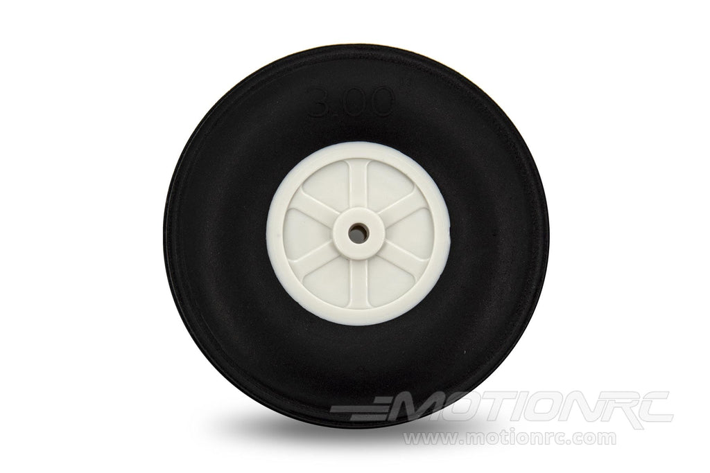 BenchCraft 76mm (3") x 26.5mm Treaded Ultra Lightweight Rubber PU Wheel for 3.6mm Axle BCT5016-079