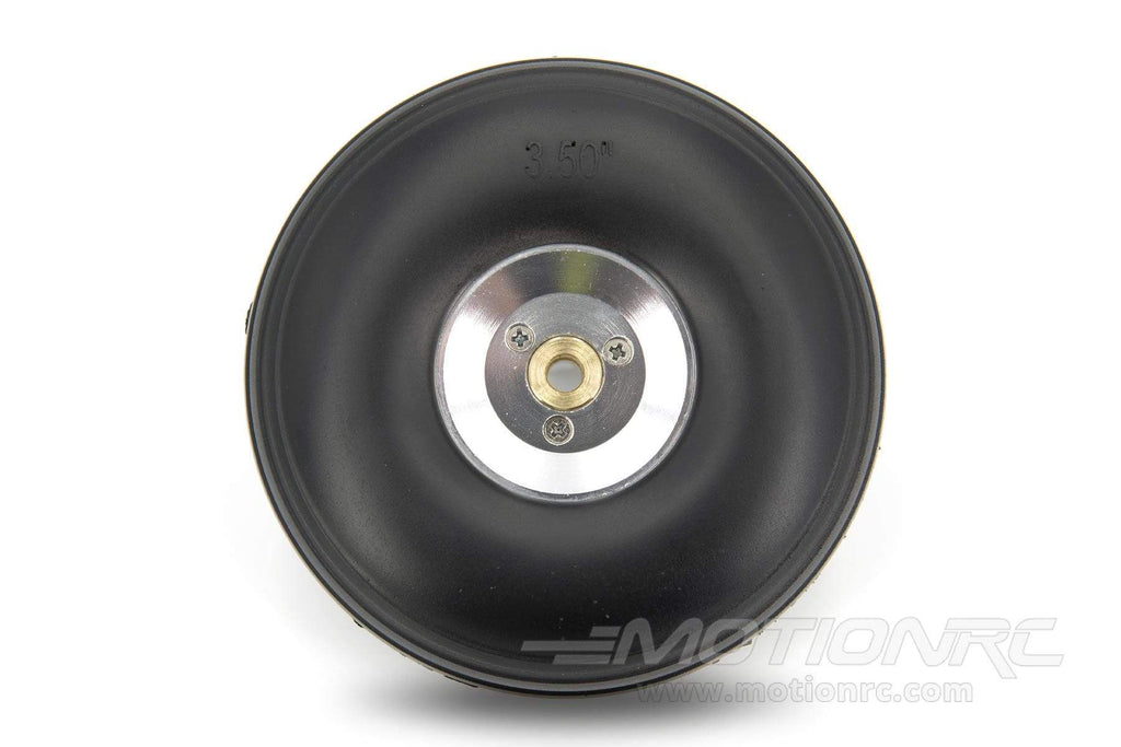 BenchCraft 89mm (3.5") x 32mm Treaded Rubber PU Wheel w/ Aluminum Hub for 5mm Axle BCT5016-053