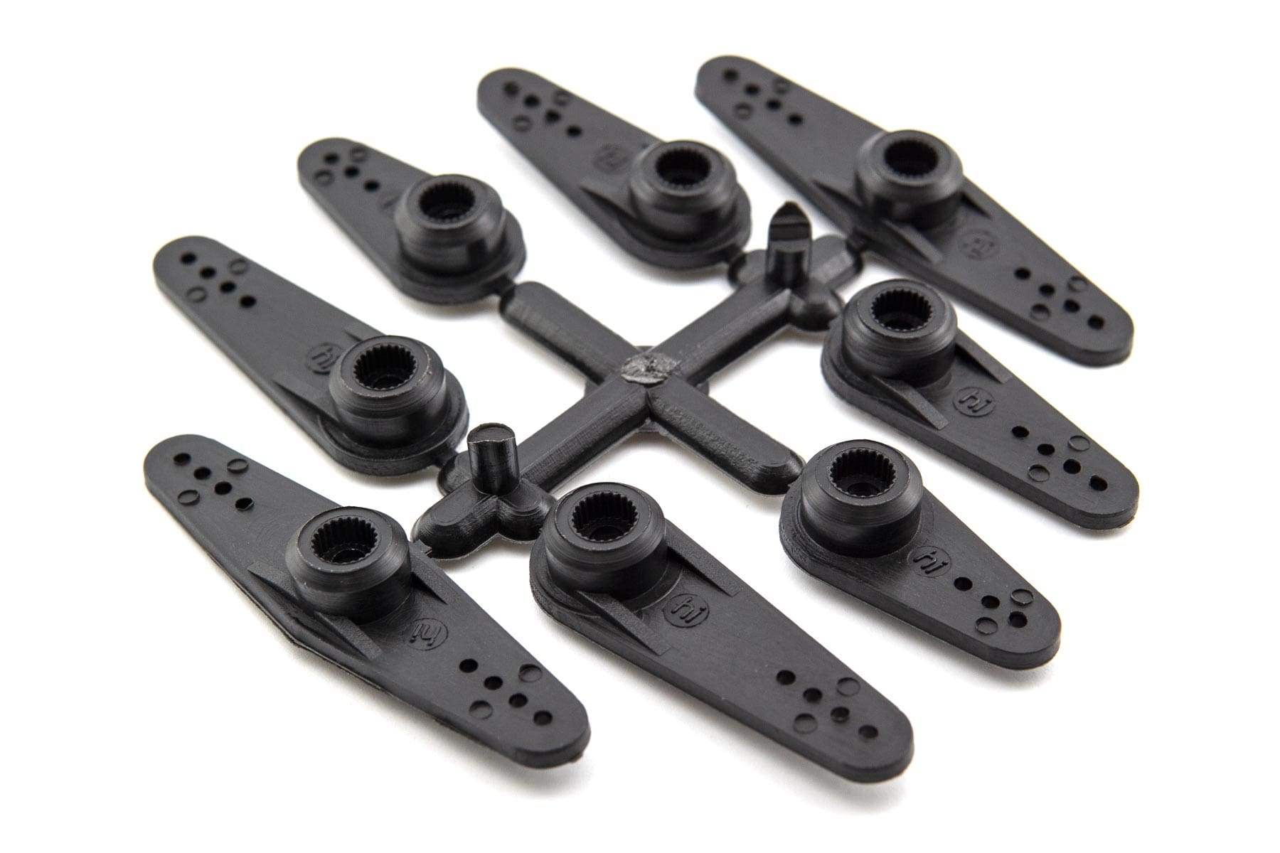 BenchCraft Heavy Duty 24T Hitec Servo Arm Set - Black (8 Pcs) BCT5011-016