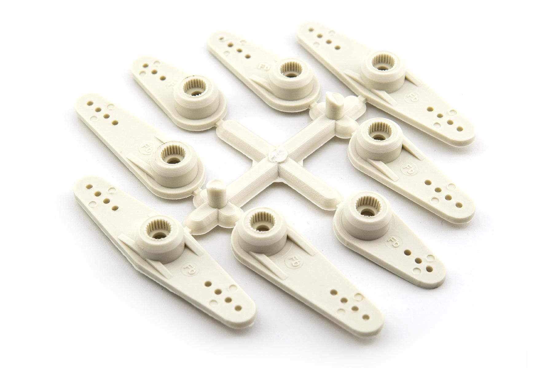 BenchCraft Heavy Duty 25T Futaba Servo Arm Set - White (8 Pcs) BCT5011-017