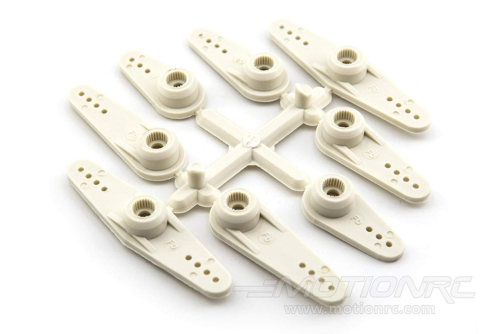 BenchCraft Heavy Duty 25T Futaba Servo Arm Set - White (8 Pcs) BCT5011-017