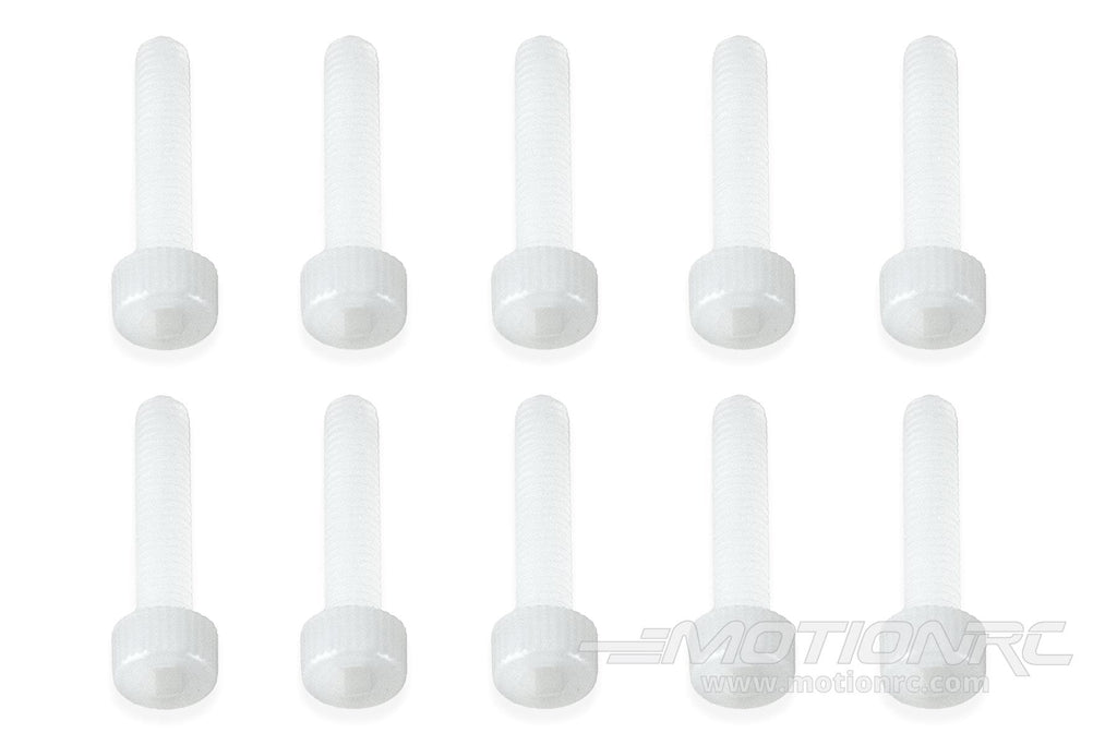 BenchCraft M3 x 15mm Nylon Hex Screws - White (10 Pack) BCT5040-010