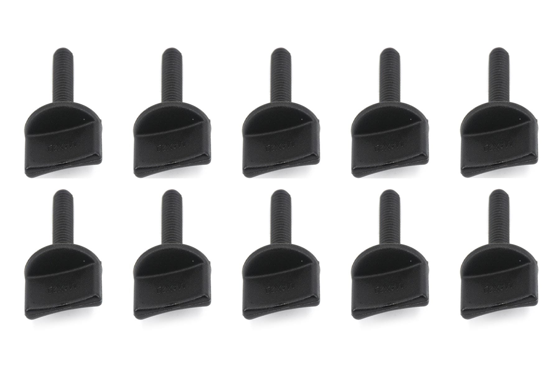 BenchCraft M4 x 20mm Nylon Thumb Screws - Black (10 Pack)