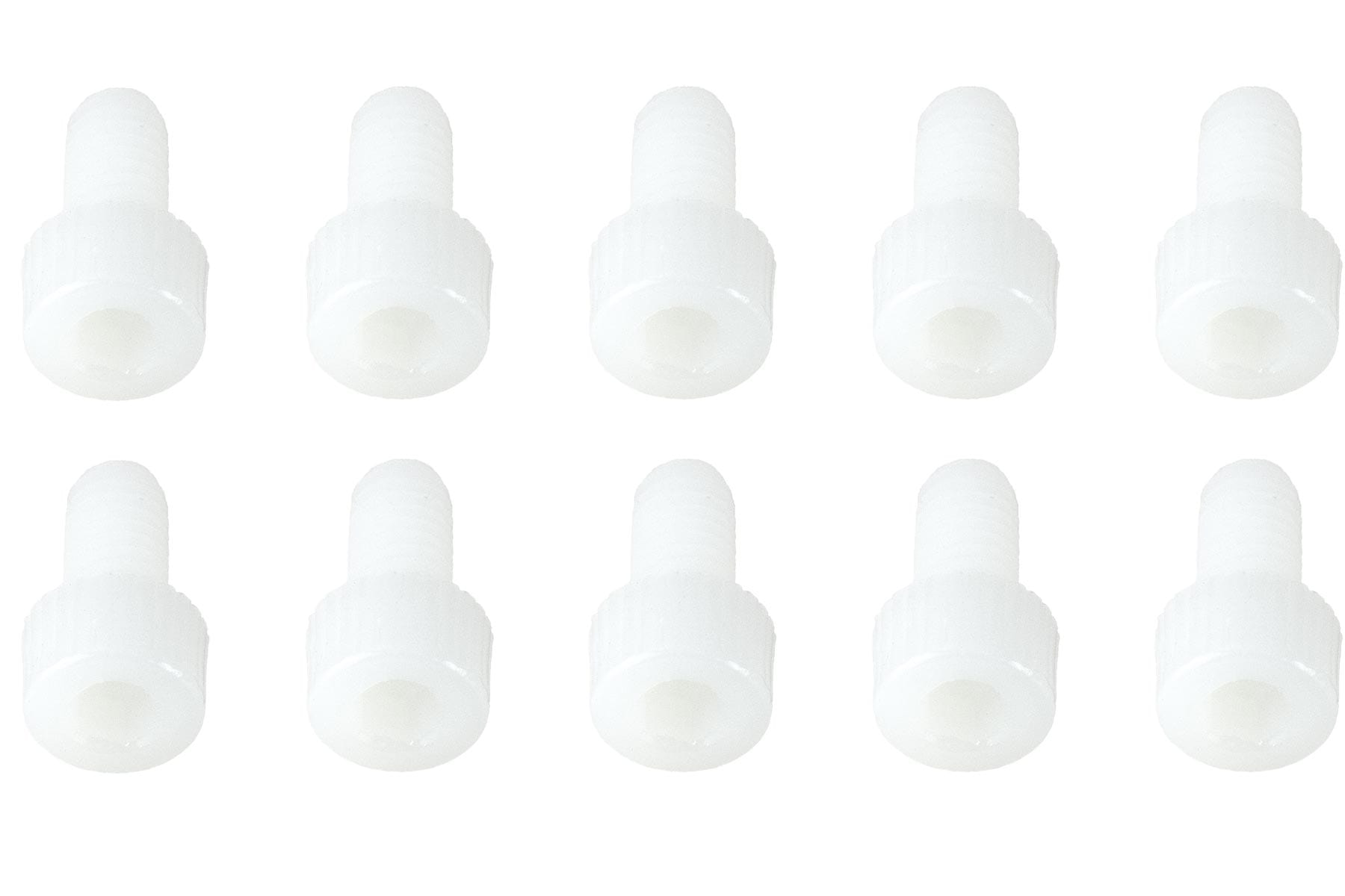 BenchCraft M4 x 8mm Nylon Hex Screws - White (10 Pack) BCT5040-012
