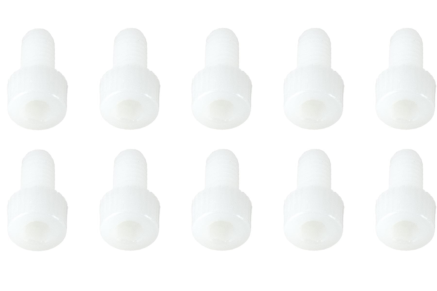 BenchCraft M4 x 8mm Nylon Hex Screws - White (10 Pack) BCT5040-012