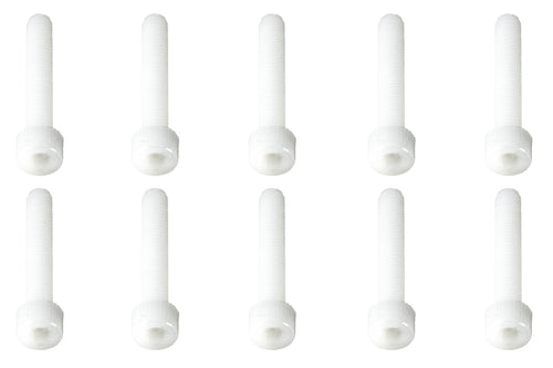 BenchCraft M5 x 30mm Nylon Hex Screws - White (10 Pack) BCT5040-017