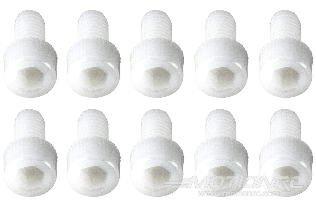 BenchCraft M6 x 12mm Nylon Hex Screws - White (10 Pack) BCT5040-018