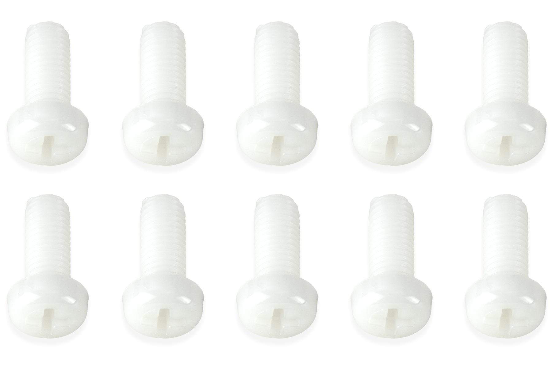 BenchCraft M8 x 20mm Nylon Screws - White (10 Pack) BCT5040-007
