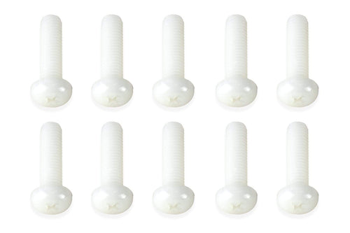 BenchCraft M8 x 30mm Nylon Screws - White (10 Pack) BCT5040-008
