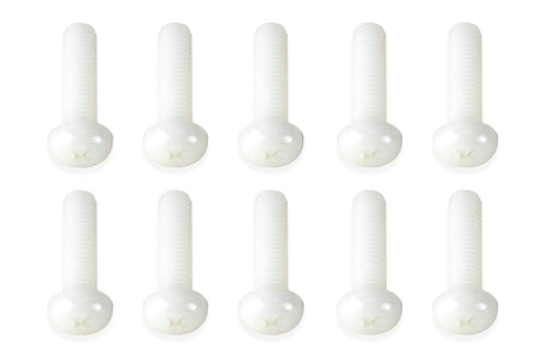 BenchCraft M8 x 30mm Nylon Screws - White (10 Pack) BCT5040-008