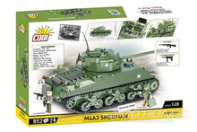 Load image into Gallery viewer, COBI M4A3 Sherman Tank 1:28 Scale Building Block Set COBI-2570
