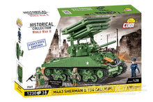Lade das Bild in den Galerie-Viewer, COBI M4A3 Sherman Tank with T-34 Calliope 1:28 Scale Executive Edition Building Block Set COBI-2569
