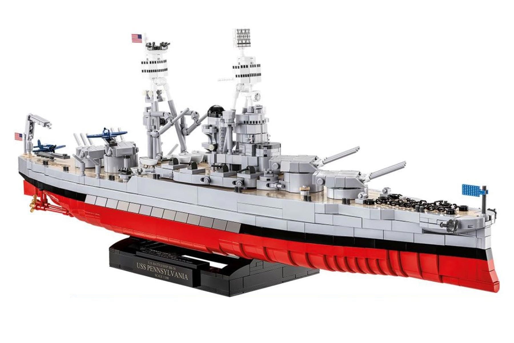 COBI Pennsylvania-Class Battleship 1:300 Scale 2 in 1 USS Arizona or USS Pennsylvania Executive Edition Building Block Set COBI-4842