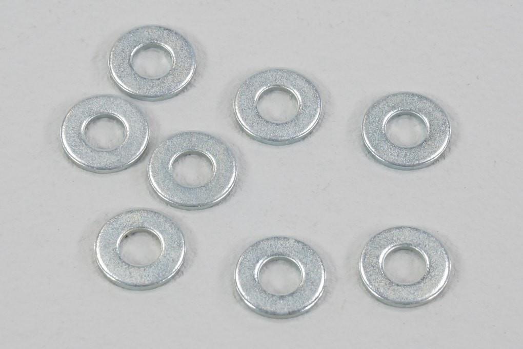 Dubro 3mm / 0.11" Flat Washers (8 Pack) DUB2109