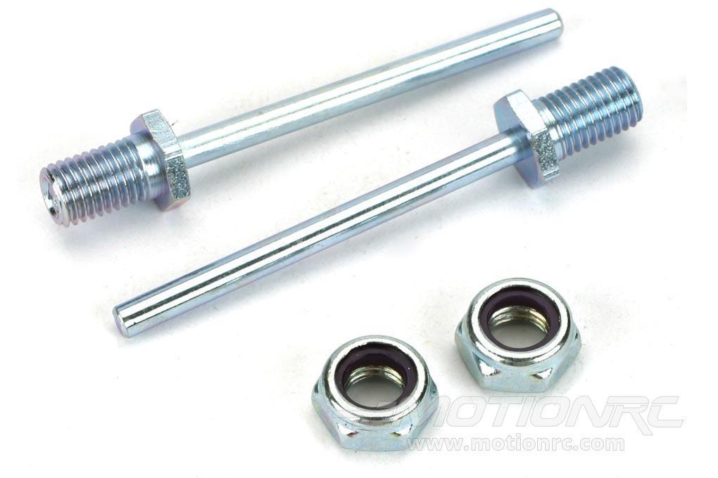 Dubro 5/32" x 2" Spring Steel Axle Shaft with Nylon Insert Lock Nuts DUB248