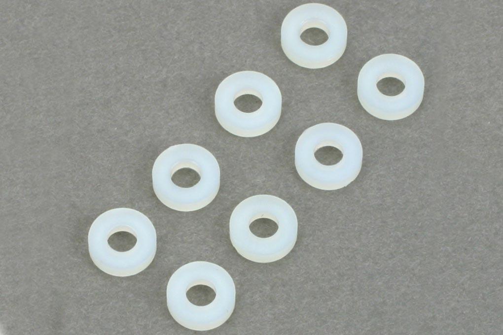 Dubro Nylon Flat Washers #4 (8 Pack) DUB635