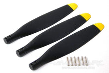 Lade das Bild in den Galerie-Viewer, FlightLine 12x7 3-Blade Propeller - Yellow Tip P412072
