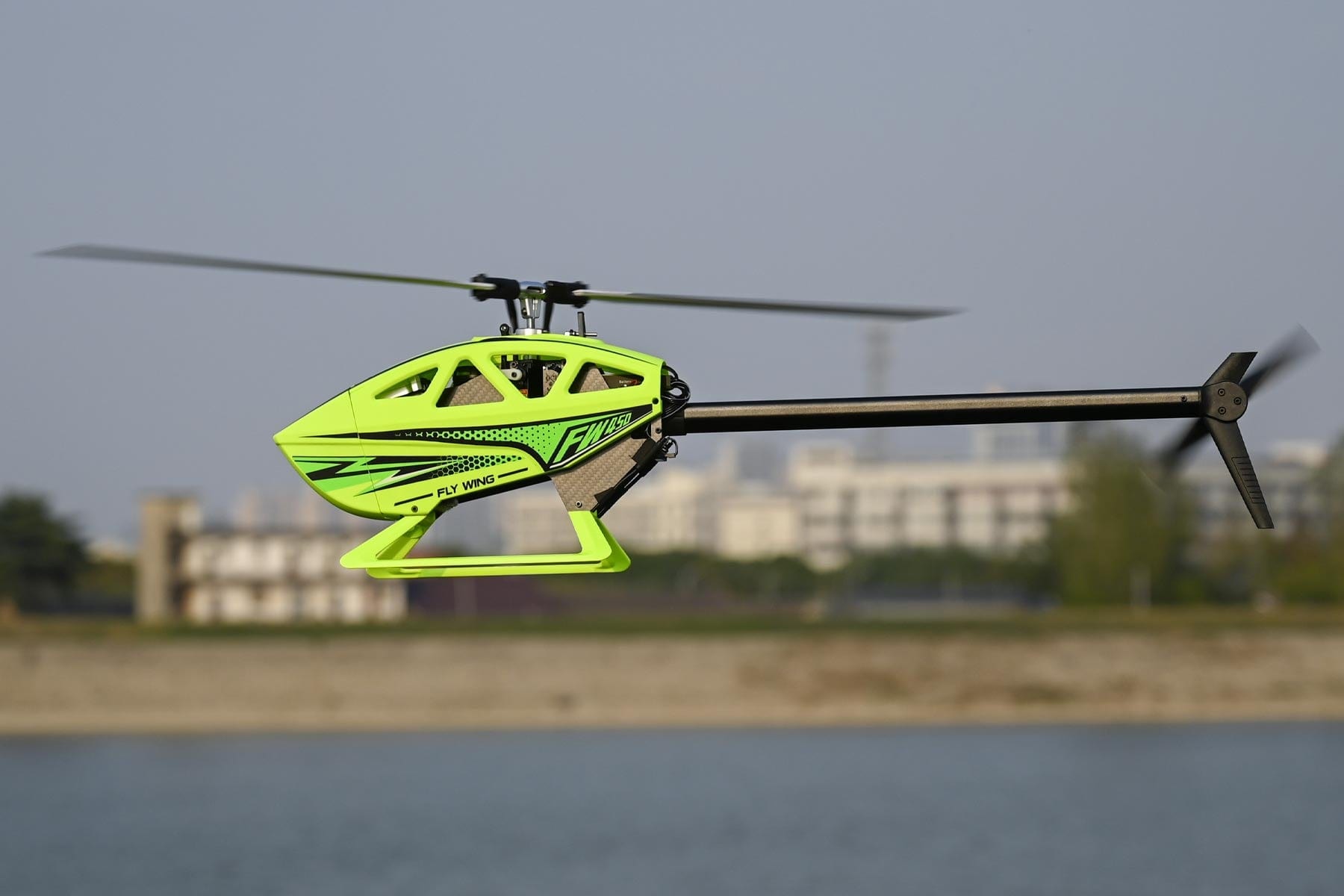 Fly Wing 450L V3 450 Size Green GPS Stabilized Helicopter - RTF