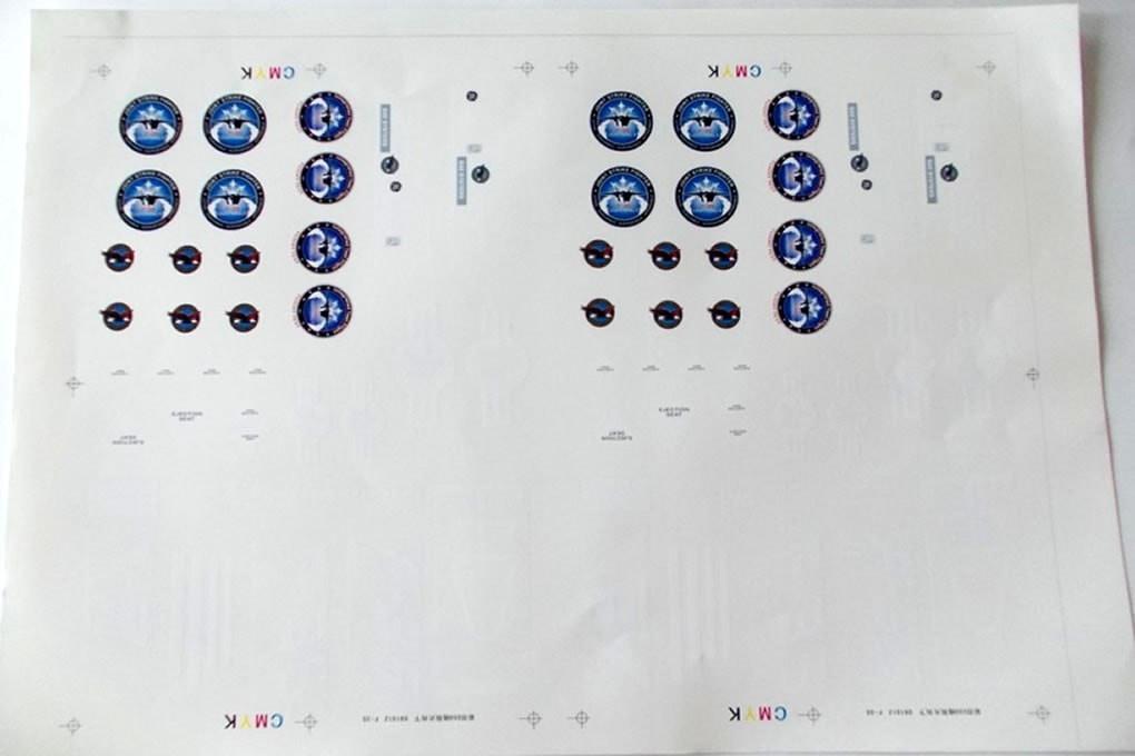 Freewing 70mm EDF F-35 V2 Decal Sheet FJ2011107