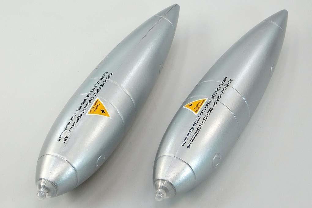 Freewing 90mm DH-112 Venom Wing Tip Tanks - Silver RJ3021105
