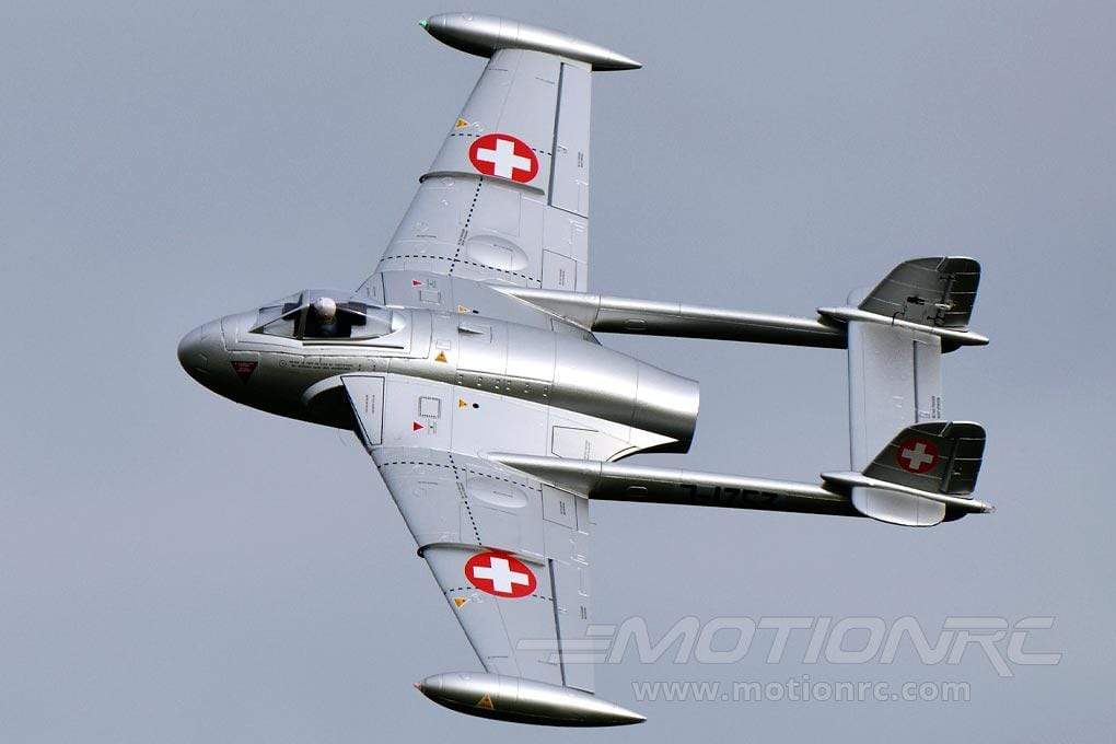 Freewing de Havilland DH-112 Venom V2 Swiss Silver 90mm EDF Jet - ARF PLUS RJ30211A+