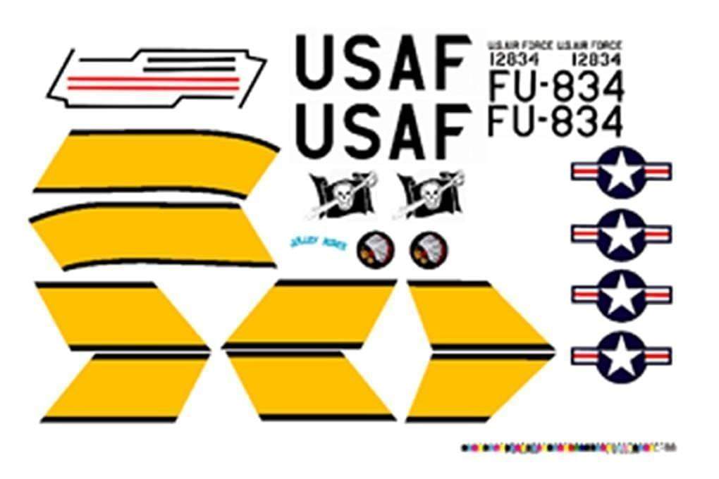 Freewing F-86 Decal Sheet - Jolly Roger FJ1012107