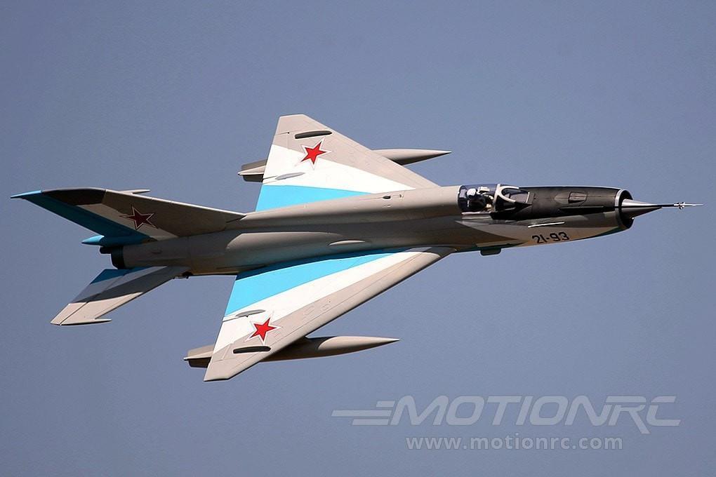 Freewing Mig-21 Blue 80mm EDF Jet - ARF PLUS FJ21021A+