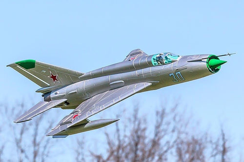 Freewing Mig-21 Silver 80mm EDF Jet - ARF PLUS FJ21011A+