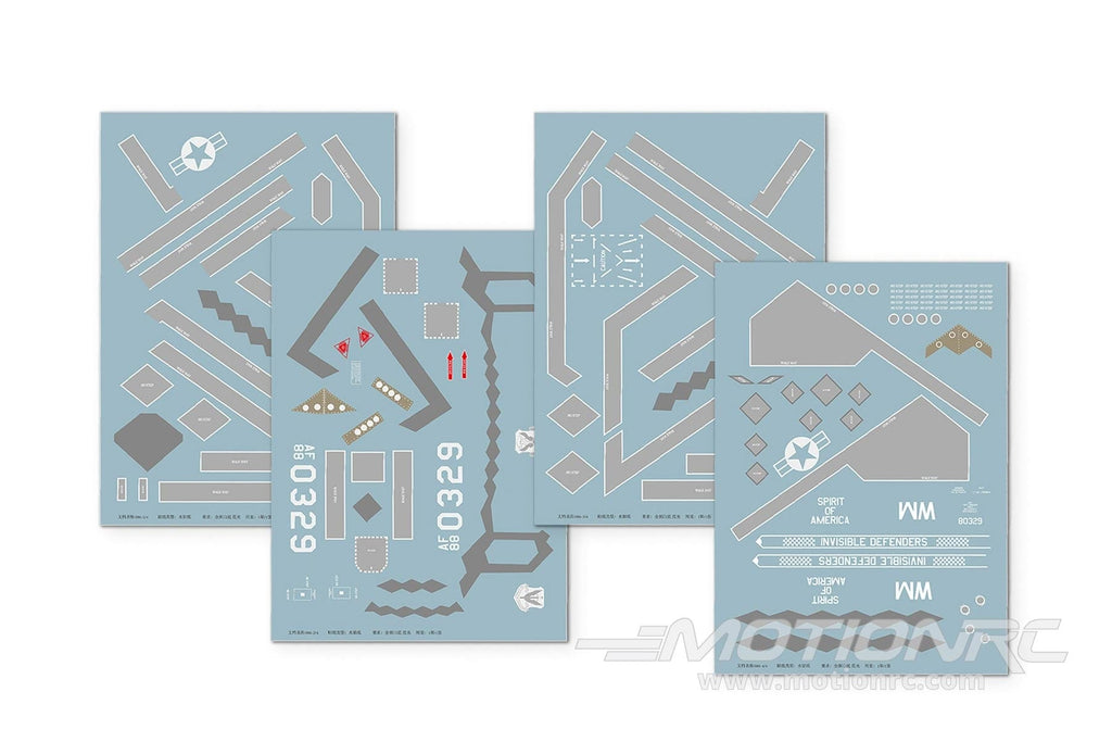 Freewing Twin 70mm B-2 Spirit Bomber Decal Sheet FJ3171107