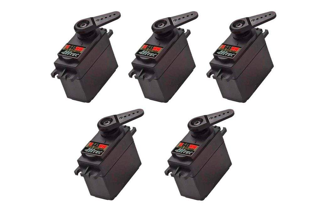 Hitec D-645MW High Voltage High Torque Digital Metal Gear Servo Airplane Multi-Pack (5 Servos)