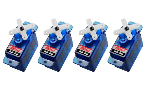 Hitec HS-55 9g Micro Servo Airplane Multi-Pack (4 Servos) HRC31055S