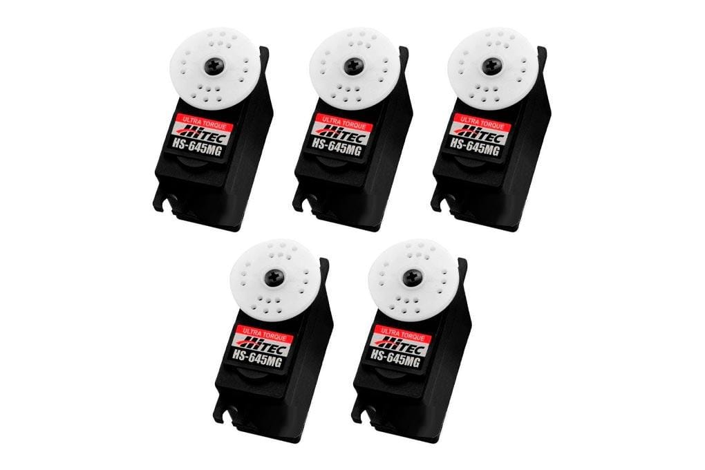 Hitec HS-645MG Ultra Torque Ball Bearing Metal Gear Servo Airplane Multi-Pack (5 Servos) HRC6005-011