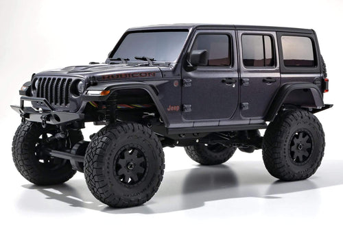 Kyosho Mini-Z 4x4 Jeep Wrangler Unlimited Rubicon Granite Crystal Metallic 1/18 Scale 4WD Truck - RTR KYO32521GM