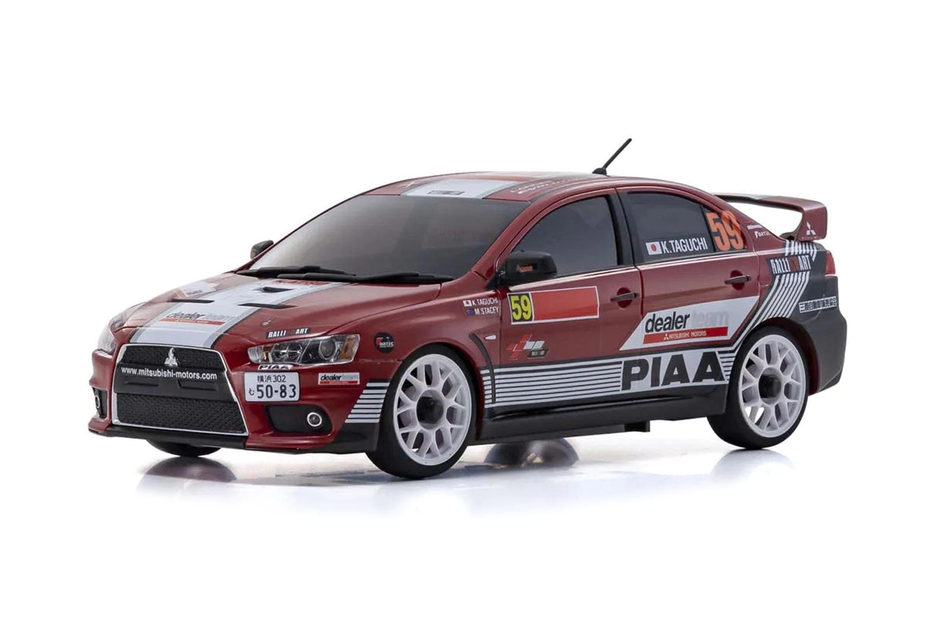 Kyosho Mini-Z Mitsubishi Lancer Evo X Dealer Team MA-020 1/27 Scale AWD Car - RTR KYO32632M