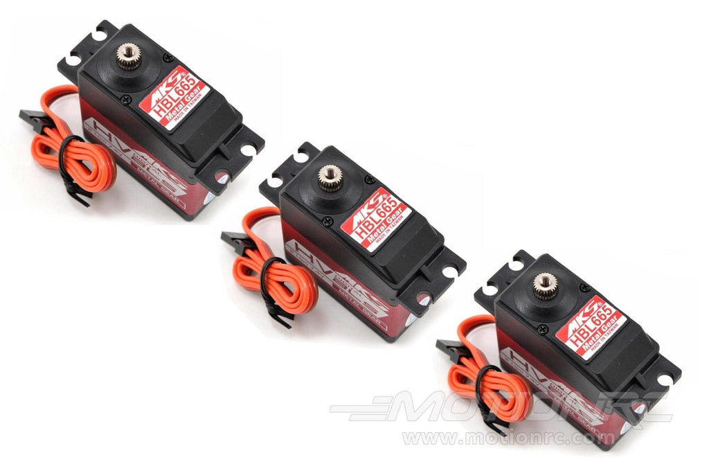 MKS HBL665 Brushless Titanium Gear High Torque Digital Servo Multi-Pack (3 Servos)