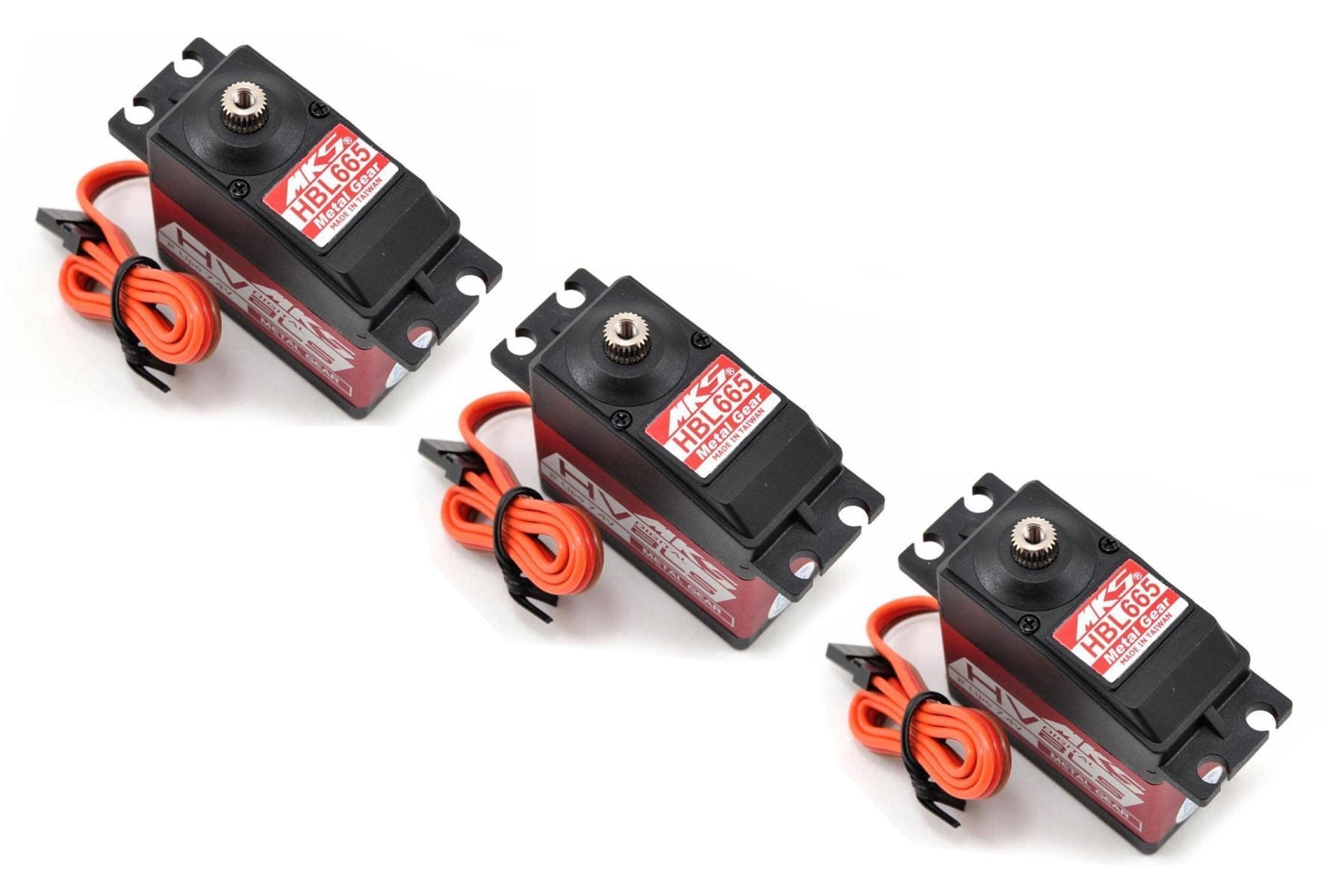 MKS HBL665 Brushless Titanium Gear High Torque Digital Servo Multi-Pack (3 Servos)