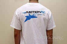 Load image into Gallery viewer, Motion RC Logo T-Shirt with F22 Raptor Graphic - White
